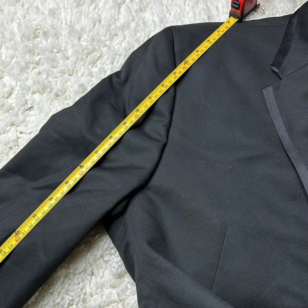 Sean John Black Suit Tux Blazer Jacket Formal Wedding Prom Classic Black Tie